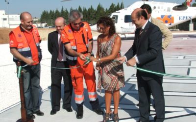 Salud pone en marcha un helipuerto en el Hospital de Montilla para la atención a las emergencias