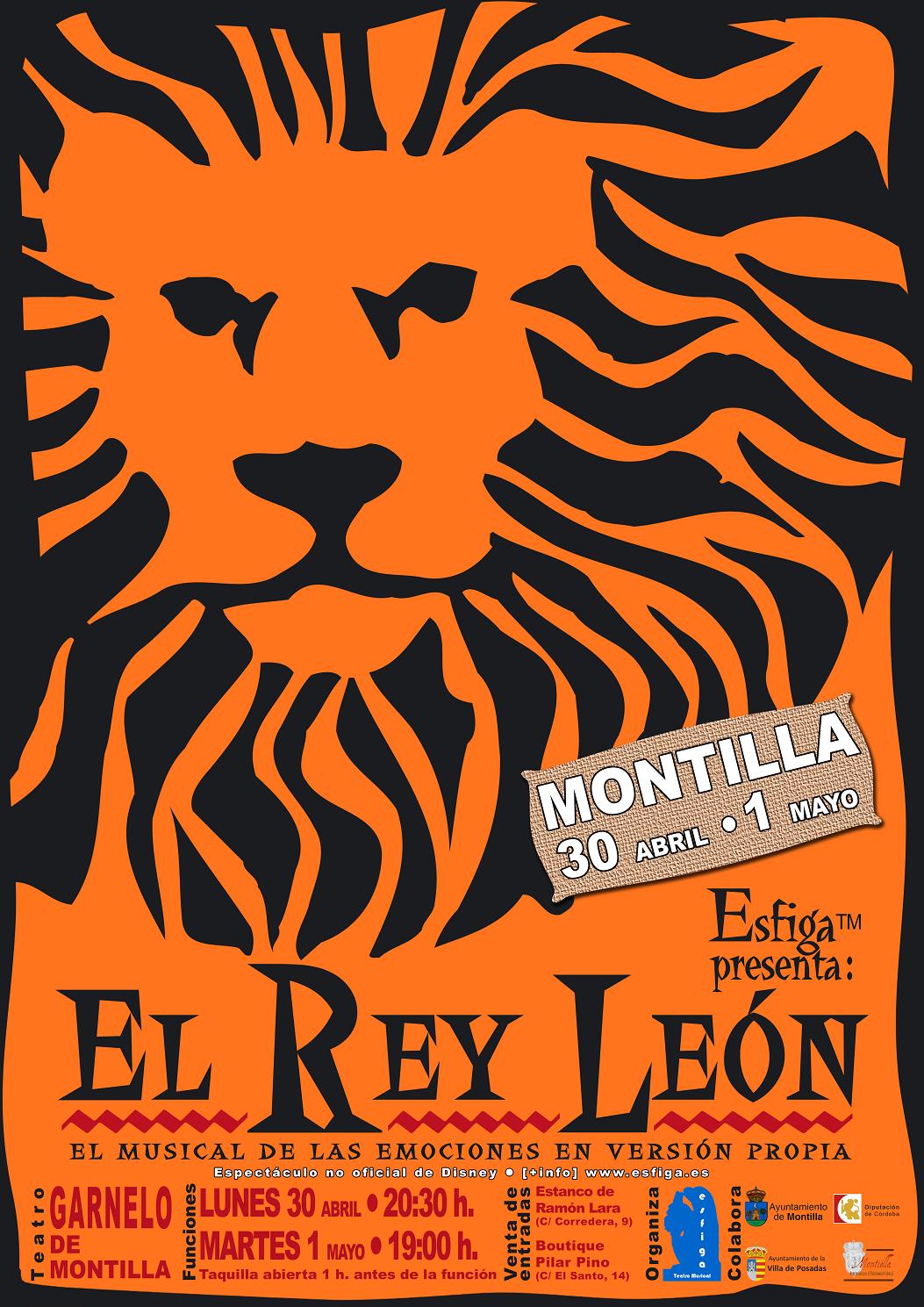 El Rey León rugirá en el Garnelo los próximos 30 de abril y 1 de mayo 1