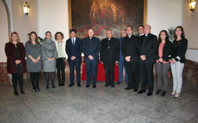 La Corporación Municipal recibe al Cardenal Stella en su visita a Montilla