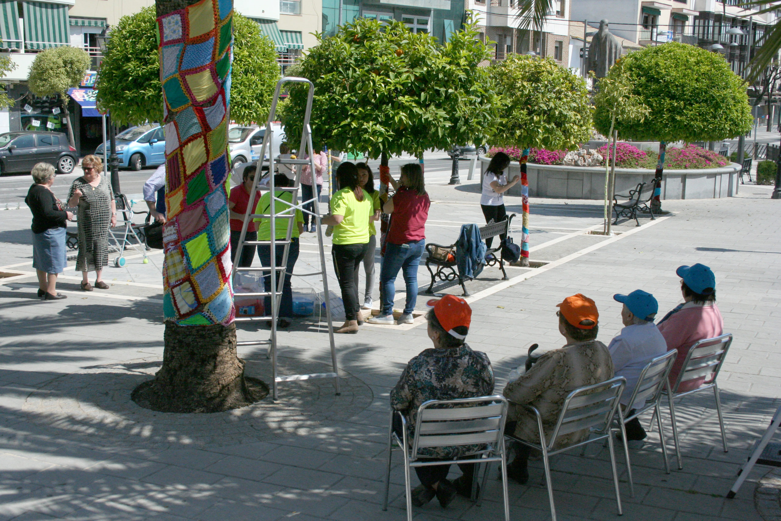 Afamo “viste” los árboles de entrada al Parque de las Mercedes 1