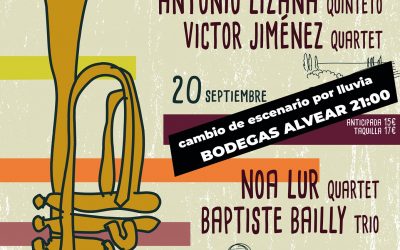 Bodegas Alvear acogerá los conciertos de Montijazz previstos en Lagar Cañada Navarro debido a la amenaza de lluvia