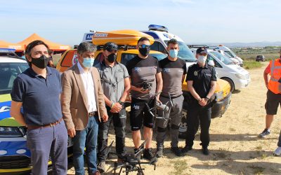 Unos 70 profesionales participan en Montilla en una jornada práctica de uso de drones en casos de personas desaparecidas en entorno rural
