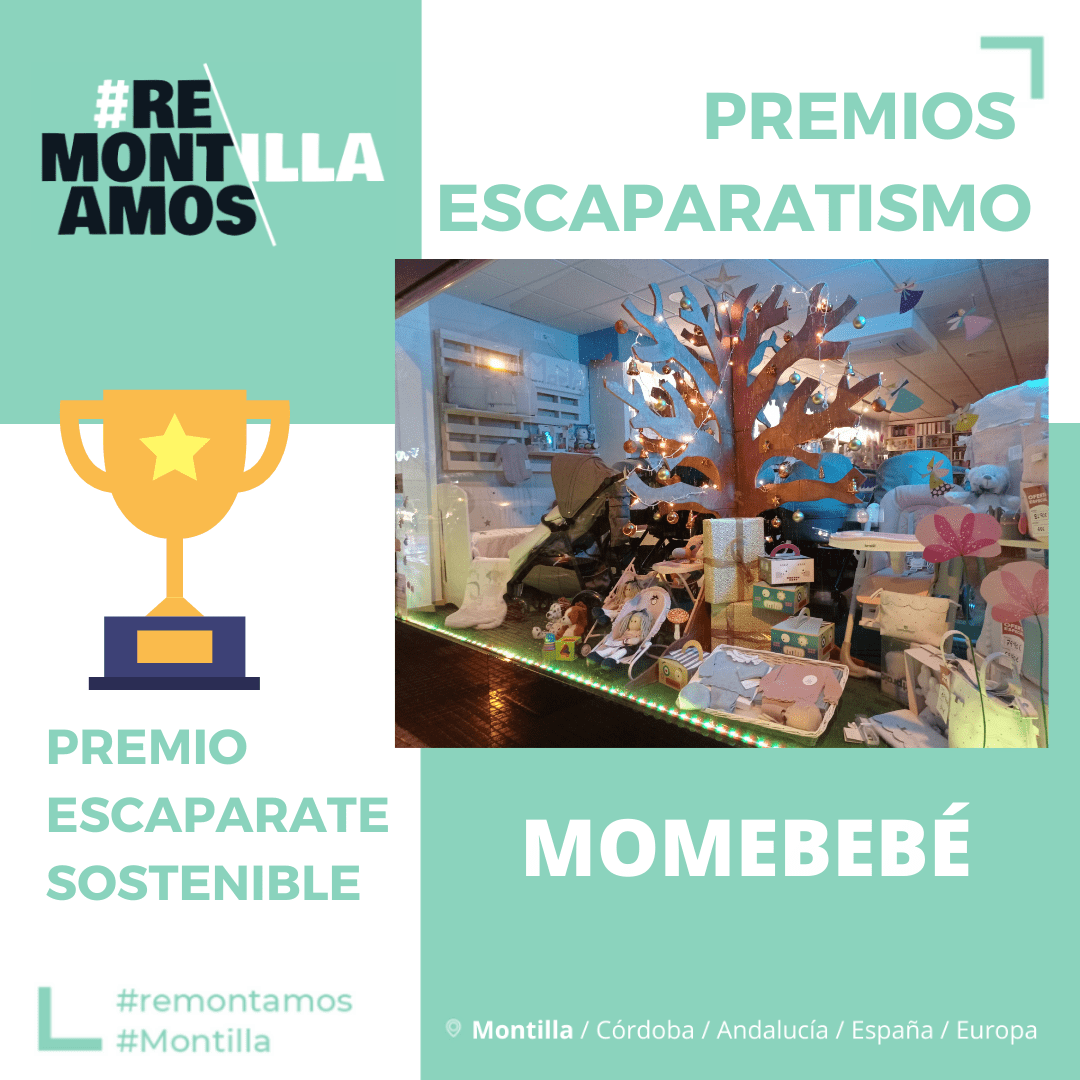 El escaparate de Mombebé premiado el año pasado como Escaparate Sostenible.