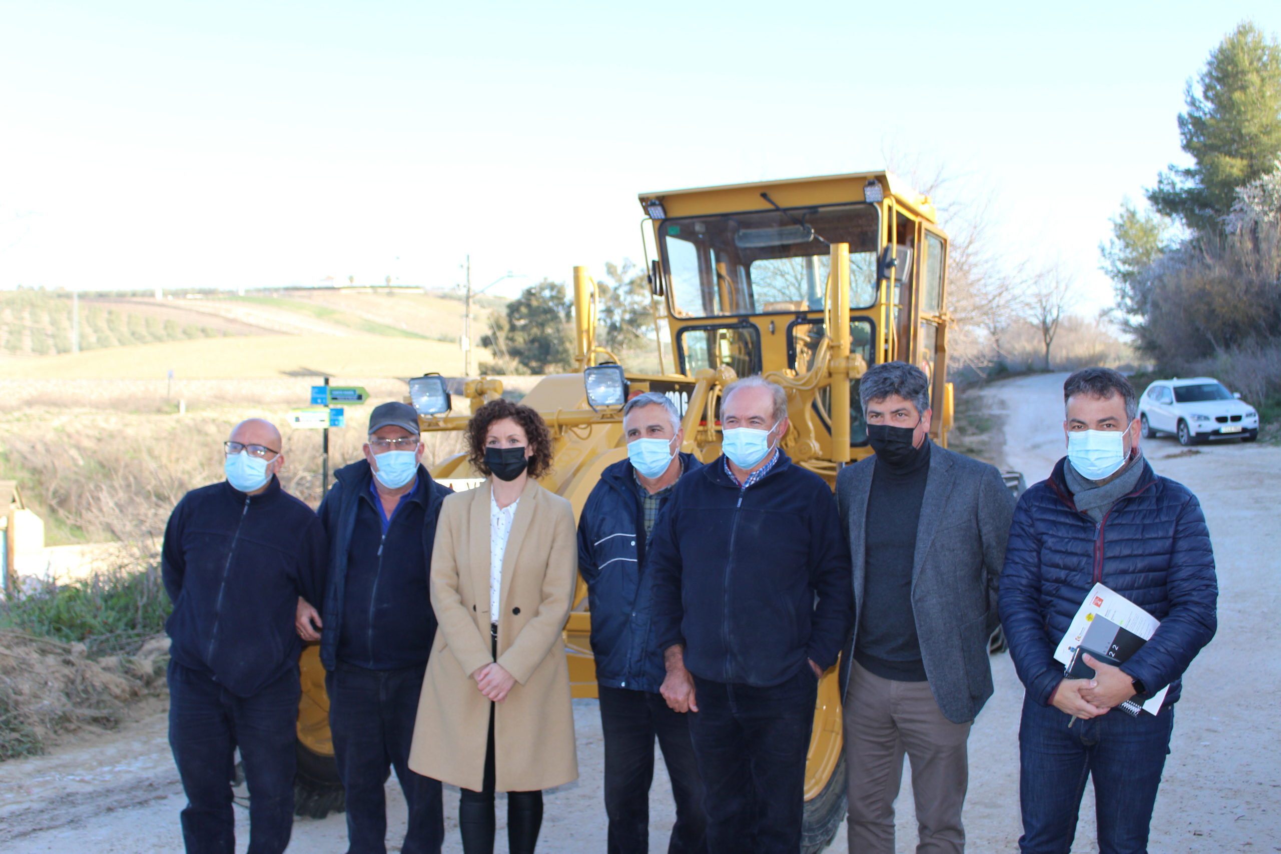 El equipo del Servicio de Caminos del Ayuntamiento de Montilla.