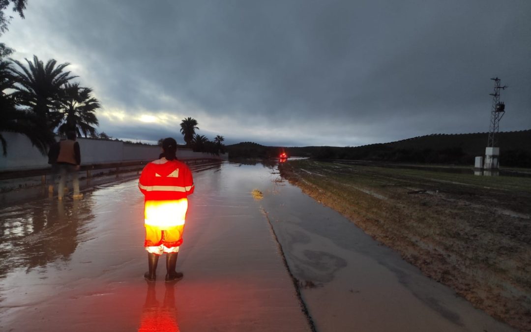 La fuerte tromba de agua caída por la borrasca Efraín pasa por Montilla sin graves consecuencias