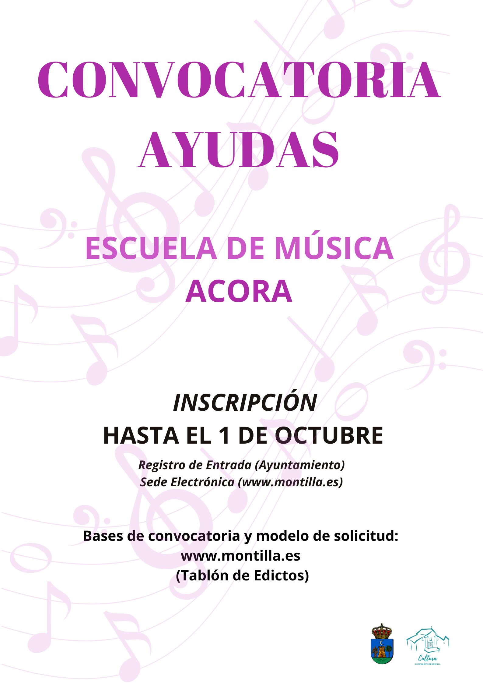 CONVOCATORIA AYUDAS Escuela de música Ácora